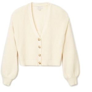 Brixton Cropped Cardigan - Cream - (Size XS)